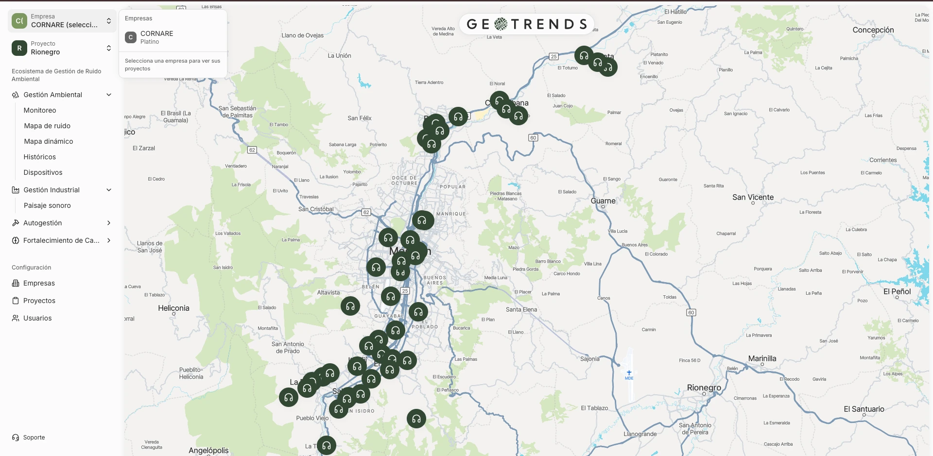 Proyecto CORNARE - Ecosistema WEBGIS